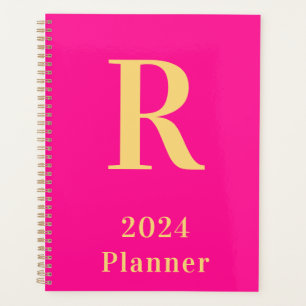 Monogramme moderne minimaliste rose chaud 2024