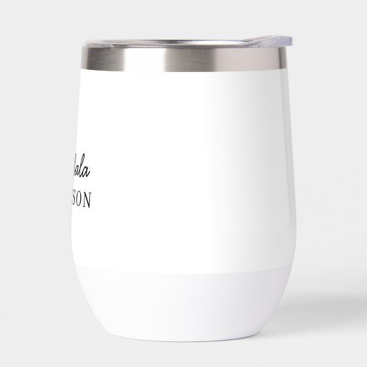 Monogramme Moderne Minimaliste Simple Blanc (Gauche)