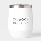 Monogramme Moderne Minimaliste Simple Blanc (Avant)