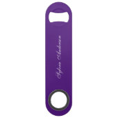 Monogramme moderne minimaliste violet élégant (Dos)