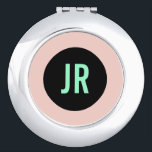 Monogramme moderne, miroirs compacts<br><div class="desc">PERSONNALISEZ VOTRE COMPACT !</div>