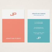 Monogramme moderne Modèle Élégant Couleurs tendanc (Devant & derrière)