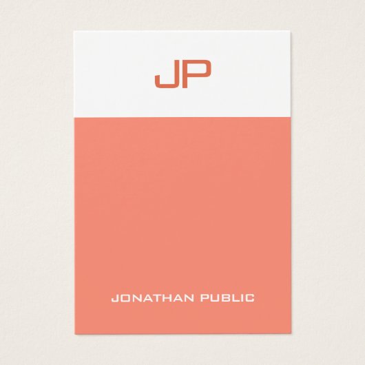 Monogramme moderne Modèle Élégant Couleurs tendanc (Devant)