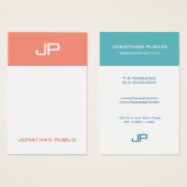 Monogramme moderne Modèle Élégante couleur tendanc (Devant & derrière)