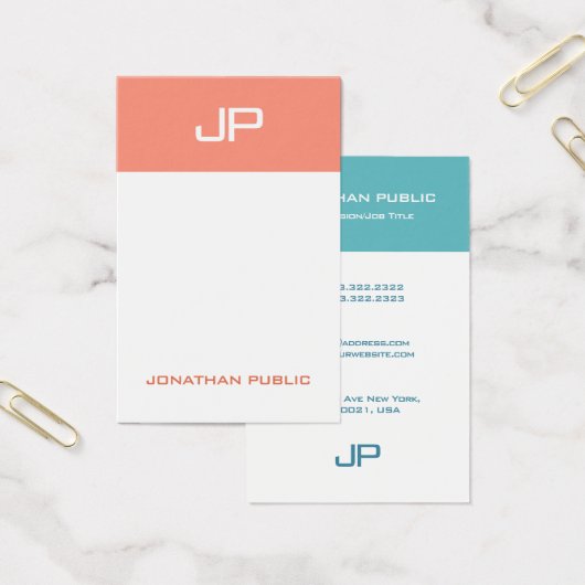 Monogramme moderne Modèle Élégante couleur tendanc (Bureau)