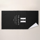 Monogramme moderne modifiable Nom et message | Noi (Serviette de bain)