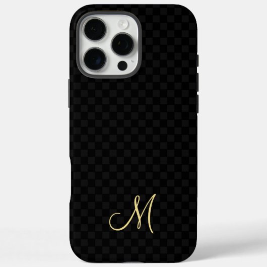 Monogramme moderne Motif iPhone Slim Fit Coque dur (Verso)