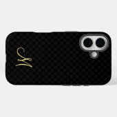 Monogramme moderne Motif iPhone Slim Fit Coque dur (Verso (horizontal))