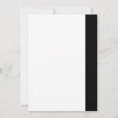 Monogramme moderne Noir Blanc Mariage Invitation (Dos)