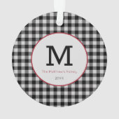 Monogramme moderne noir blanc noir blanc de Buffal (dos)