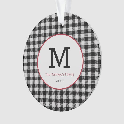 Monogramme moderne noir blanc noir blanc de Buffal (devant)