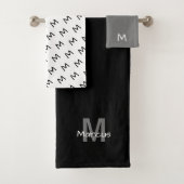 Monogramme moderne noir chic (En situation)