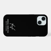 Monogramme Moderne Noir Chic Professionnel (Verso Horizontal)