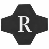 Monogramme moderne noir et blanc (Plat)