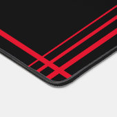 Monogramme moderne noir et rouge (Coin)