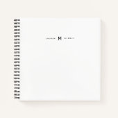 Monogramme moderne Nom Carnet de typographie éléga (Devant)