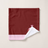 Monogramme moderne Nom Flamant rose rose rouge Sal (Gant de toilette)