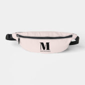 Monogramme moderne Nom initial Blush Rose (Recto)