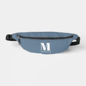 Monogramme moderne Nom initial Dusty Blue (Recto)