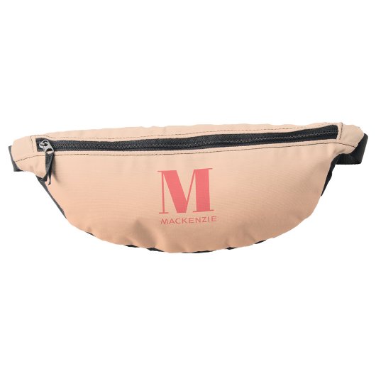 Monogramme moderne Nom initial Peach Gradient