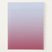 Monogramme moderne Nom initial Pink Blue Gradient (Dos)