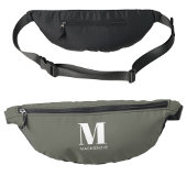 Monogramme moderne Nom initial Sage Vert