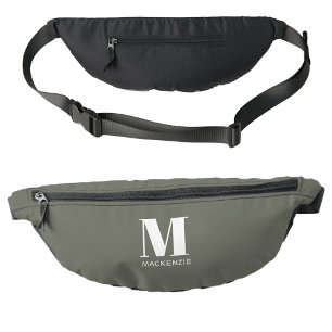 Monogramme moderne Nom initial Sage Vert
