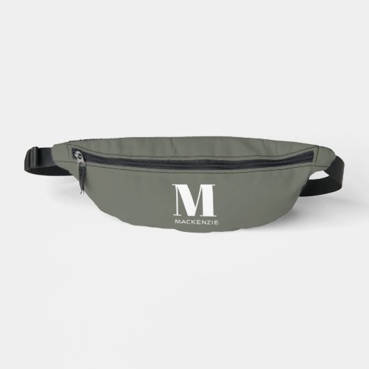 Monogramme moderne Nom initial Sage Vert (Recto)