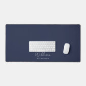 Monogramme moderne Nom professionnel bleu foncé (Clavier et souris)