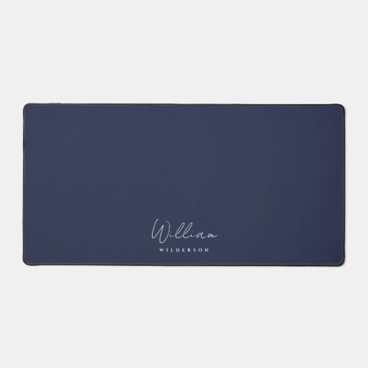 Monogramme moderne Nom professionnel bleu foncé (Recto)