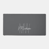Monogramme Moderne Nom Script Gris (Recto)