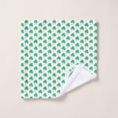 Monogramme moderne Nom Shamrock drapeau irlandais (Gant de toilette)