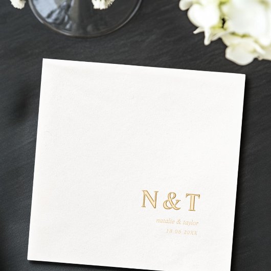 Monogramme moderne Noms et Mariage de date