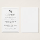 Monogramme Moderne Réception de mariage simple et  (Devant & derrière)