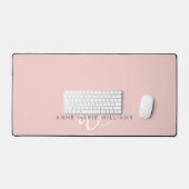 Monogramme Moderne Rose Pâle Blanc Script (Clavier et souris)