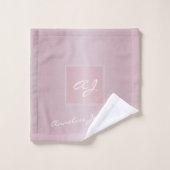Monogramme moderne rose rose rose rose rose rose o (Gant de toilette)