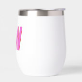 Monogramme moderne rose rouge ombre Personnalisé (Gauche)