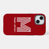 Monogramme Moderne Rouge (Verso Horizontal)