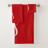 Monogramme moderne rouge chic et élégant personnal (En situation)