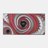 Monogramme Moderne Rouge Noir Spirale Fractale (Recto)