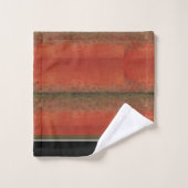 Monogramme moderne Saumon Poisson Design noir blan (Gant de toilette)