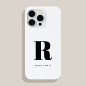 Monogramme Moderne Simple Blanc