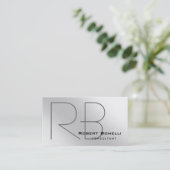 Monogramme moderne simple Carte de visite (Debout devant)