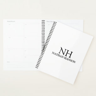 Monogramme Moderne Simple Noir et Blanc