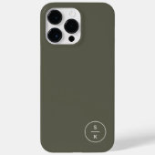 Monogramme moderne simple Nom Coque-Mate coque iph (Verso)