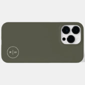 Monogramme moderne simple Nom Coque-Mate coque iph (Verso (horizontal))