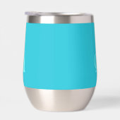 Monogramme Moderne Simple Turquoise (Droite)