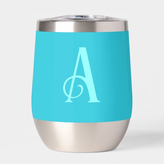 Monogramme Moderne Simple Turquoise (Avant)