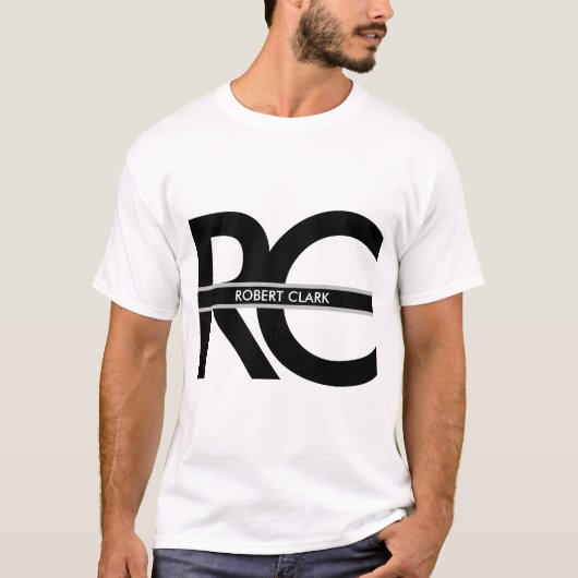 Monogramme moderne T-shirt de base (Devant)