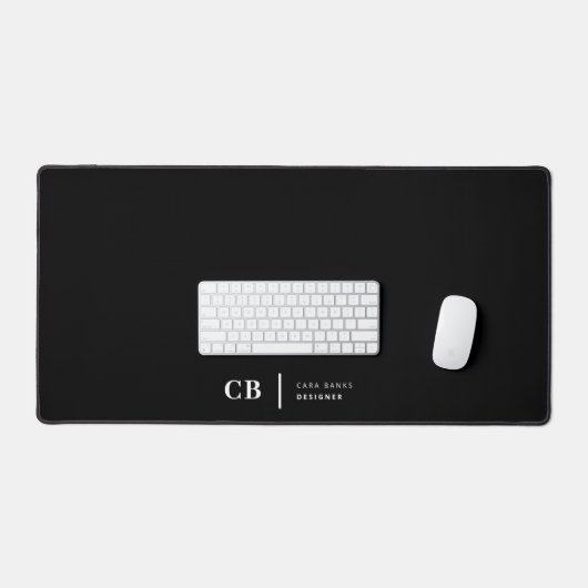 Monogramme moderne tendance noir et blanc (Clavier et souris)